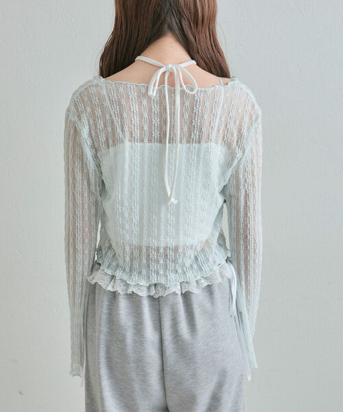 OLIVE des OLIVE（オリーブデオリーブ）の「レースカーデセット（カーディガン/ボレロ・レディース・ブラック/サックスブルー/アイボリー・FREE）」の15枚目の写真