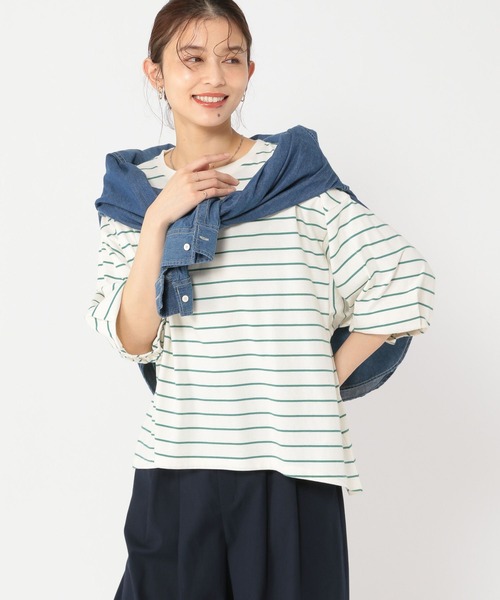 セール】USAコットンタックパフスリーブTシャツ【WEB限定カラー