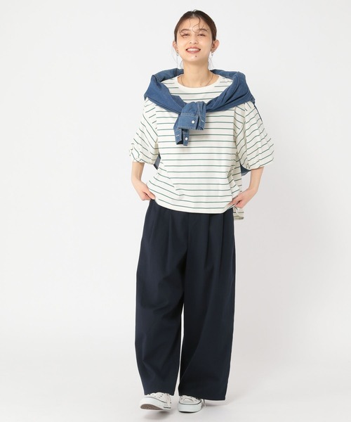 セール】USAコットンタックパフスリーブTシャツ【WEB限定カラー