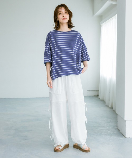 セール】USAコットンタックパフスリーブTシャツ【WEB限定カラー
