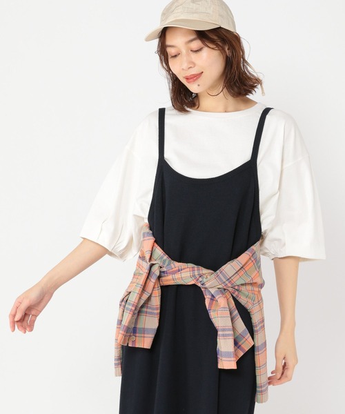 studio CLIP（スタディオクリップ）の「USAコットンタックパフスリーブTシャツ【WEB限定カラーあり】（Tシャツ/カットソー・レディース・オレンジ/その他2/その他1/ライトグレー/その他8/その他7/その他9/ブラック・LARGE/MEDIUM）」の10枚目の写真