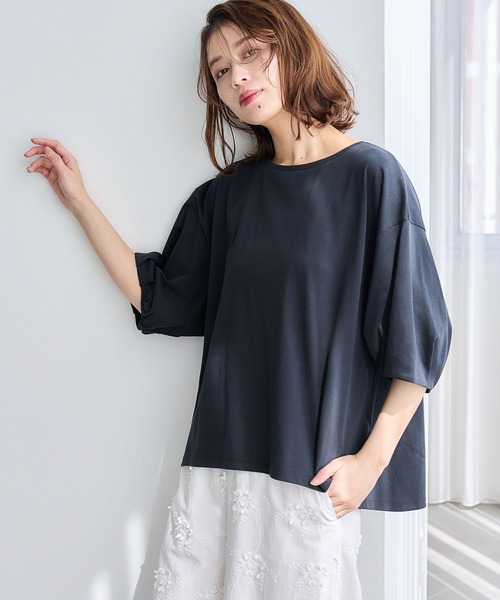 セール】USAコットンタックパフスリーブTシャツ【WEB限定カラー