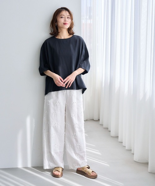 セール】USAコットンタックパフスリーブTシャツ【WEB限定カラー