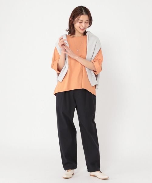 studio CLIP（スタディオクリップ）の「USAコットンタックパフスリーブTシャツ【WEB限定カラーあり】（Tシャツ/カットソー・レディース・オレンジ/その他2/その他1/ライトグレー/その他8/その他7/その他9/ブラック・LARGE/MEDIUM）」の22枚目の写真
