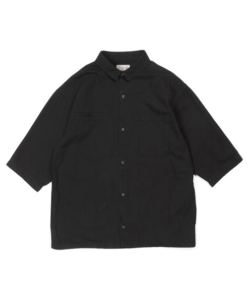 The DUFFER of ST.GEORGE(ザダファーオブセントジョージ)の「6.2oz DENIM 3Q SHIRT:6.2オンス デニム7分袖シャツ(シャツ/ブラウス・メンズ・ブラック/ライトグレー・SMALL/MEDIUM/LARGE/X-LARGE)」の9枚目の写真