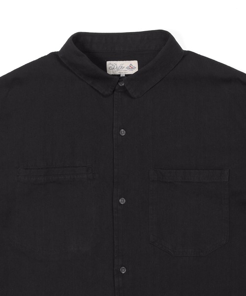 The DUFFER of ST.GEORGE(ザダファーオブセントジョージ)の「6.2oz DENIM 3Q SHIRT:6.2オンス デニム7分袖シャツ(シャツ/ブラウス・メンズ・ブラック/ライトグレー・SMALL/MEDIUM/LARGE/X-LARGE)」の11枚目の写真