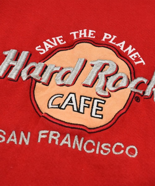 VINTAGE(ヴィンテージ)の「【ヴィンテージ古着】90’s HARD ROCK CAFE 企業ロゴ パーカー(パーカー・メンズ・レッド・LARGE)」の3枚目の写真