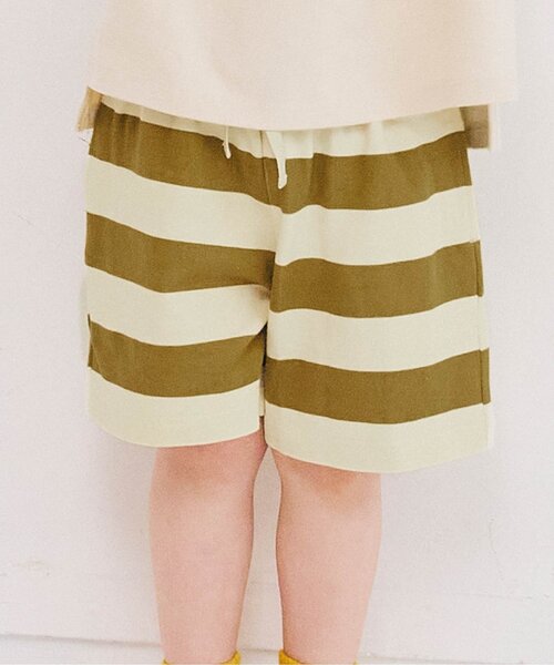 p.premier(ピードットプルミエ)の「【リンク/セットアップ可】イロチ買いしたい総柄イージーハーフパンツ(その他パンツ・キッズ・ブラウン/キャメル/レッド/ベージュ/チャコール/カーキ・80/90/100/110/120/130/140)」の4枚目の写真