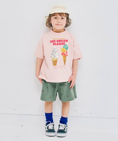 p.premier(ピードットプルミエ)の「【リンク/セットアップ可】イロチ買いしたい総柄イージーハーフパンツ(その他パンツ・キッズ・ブラウン/キャメル/レッド/ベージュ/チャコール/カーキ・80/90/100/110/120/130/140)」の21枚目の写真