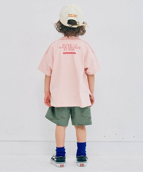 p.premier(ピードットプルミエ)の「【リンク/セットアップ可】イロチ買いしたい総柄イージーハーフパンツ(その他パンツ・キッズ・ブラウン/キャメル/レッド/ベージュ/チャコール/カーキ・80/90/100/110/120/130/140)」の22枚目の写真