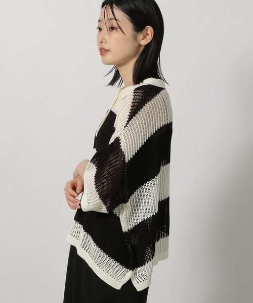 LAKOLE（ラコレ）の「ラガーニットプルオーバー / 491888（ニット/セーター・レディース・ネイビー/ライトブルー/オフホワイト・FREE）」の12枚目の写真