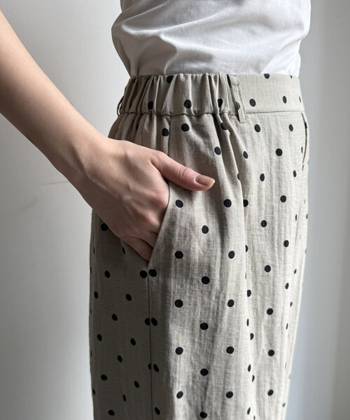DouDou(ドゥドゥ)の「レーヨン麻ドットパンツ(その他パンツ・レディース・ライトベージュ/ベージュ・38/36)」の17枚目の写真