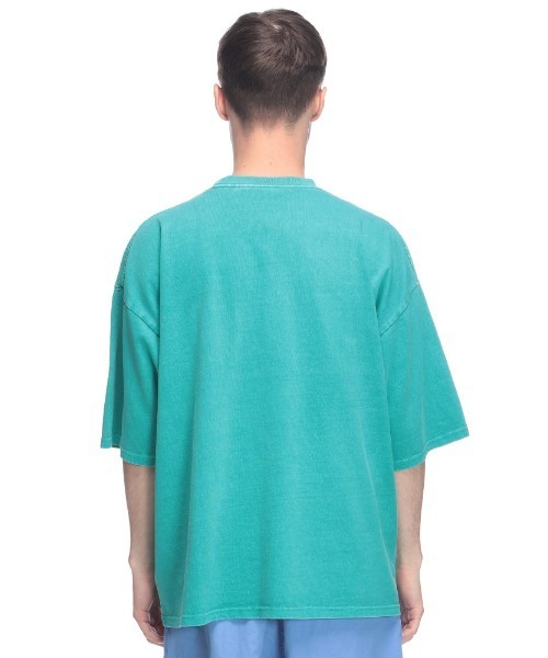 Goodwear(グッドウェア)の「Goodwear 製品染め ポケット クルーネック 半袖 Tシャツ SUPER BIG TEE(Tシャツ/カットソー・メンズ・ダークグレー/ブルー/グリーン/ピンク・LL/L/M)」の10枚目の写真