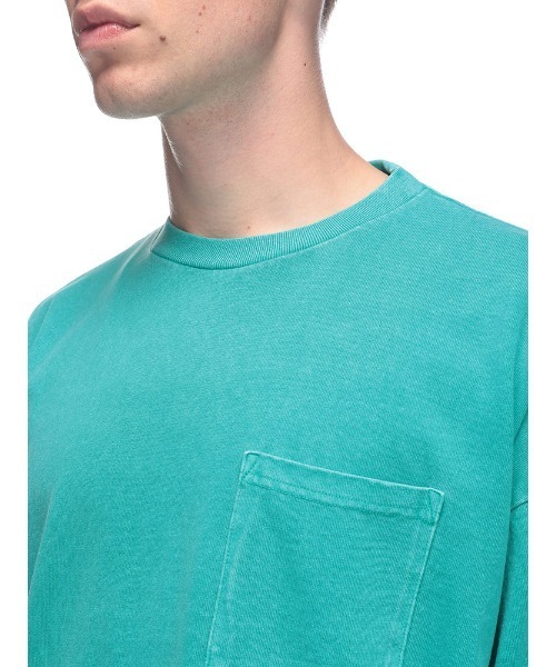 Goodwear(グッドウェア)の「Goodwear 製品染め ポケット クルーネック 半袖 Tシャツ SUPER BIG TEE(Tシャツ/カットソー・メンズ・ダークグレー/ブルー/グリーン/ピンク・LL/L/M)」の11枚目の写真