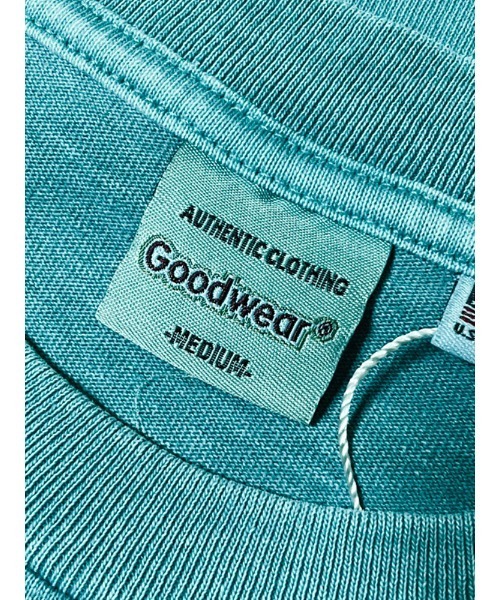 Goodwear(グッドウェア)の「Goodwear 製品染め ポケット クルーネック 半袖 Tシャツ SUPER BIG TEE(Tシャツ/カットソー・メンズ・ダークグレー/ブルー/グリーン/ピンク・LL/L/M)」の15枚目の写真