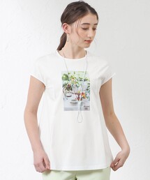 レース切り替え半袖Tシャツ(トップス)｜AMACA(アマカ)の