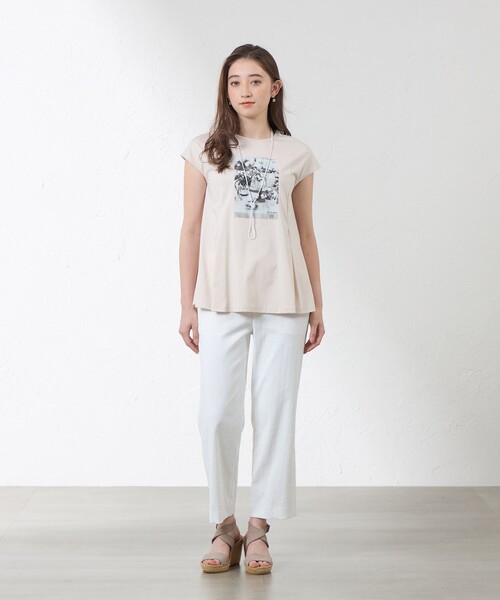 【新品】　AMACA アマカ　フレンチスリーブ　Tシャツ　カットソー セール】【Anniversary Piece】min et maxi コラボTシャツ（T