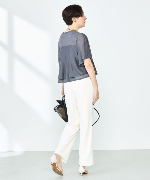 NOLLEY’S Sophi（ノーリーズソフィ）の「シアーティアードプルオーバーニット（ニット/セーター・レディース・ベージュ/マスタード/チャコールグレー・38）」の19枚目の写真