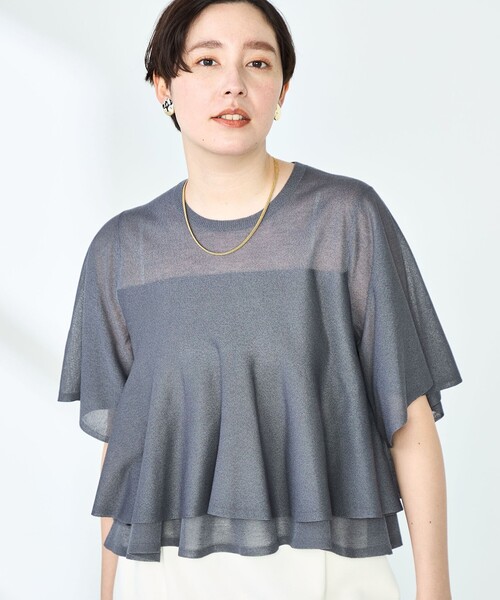 ☆今期もの☆ノーリーズソフィーシアーティアードプルオーバーニットベージュ NOLLEY'S Sophi ニット セーター シアーティアードプルオーバー