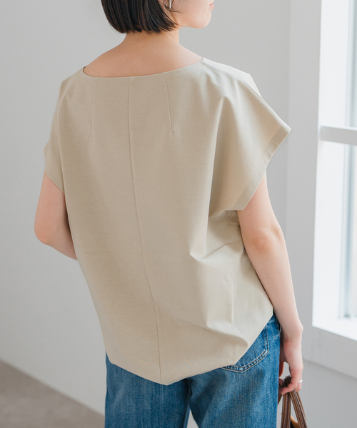 Spick & Span(スピックアンドスパン)の「《一部店舗+WEB限定》ポンチフレンチスリーブプルオーバー(Tシャツ/カットソー・レディース・ブラック/ホワイト/ベージュ・FREE)」の3枚目の写真