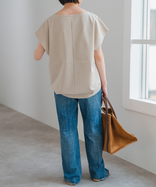 Spick & Span(スピックアンドスパン)の「《一部店舗+WEB限定》ポンチフレンチスリーブプルオーバー(Tシャツ/カットソー・レディース・ブラック/ホワイト/ベージュ・FREE)」の19枚目の写真