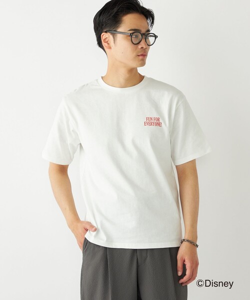 SHIPS Colors(シップス カラーズ)の「SHIPS Colors:ミッキーマウス プリント T(Tシャツ/カットソー・メンズ・ライトホワイト/ホワイト/ダークグレー/クリーム・MEDIUM/LARGE/X-LARGE)」の2枚目の写真