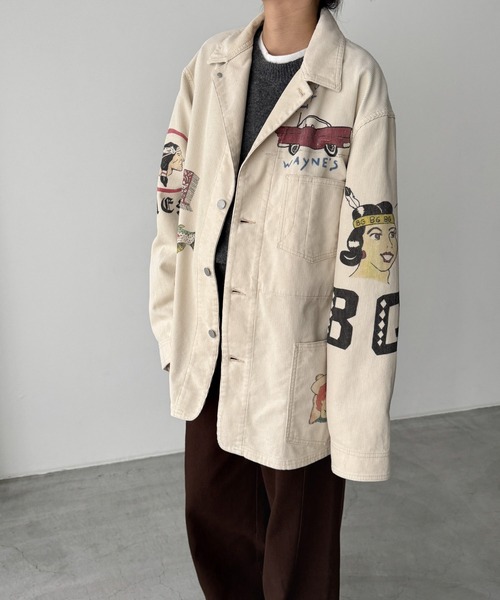 CANAL JEAN（キャナルジーン）の「WESTOVERALLS　AYD×WO メモリアルカバーオール（カバーオール・レディース・オフホワイト・LARGE）」の2枚目の写真