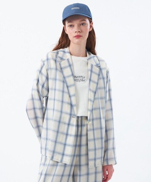 セール】チェックシャツジャケット（テーラードジャケット