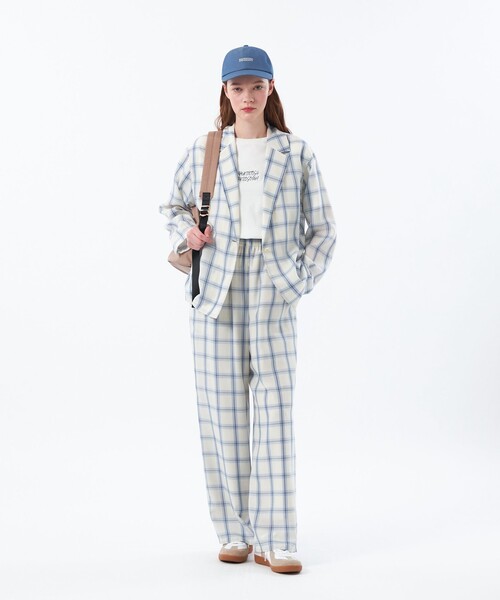 MACKINTOSH PHILOSOPHY(マッキントッシュ フィロソフィー)の「チェックシャツジャケット(テーラードジャケット・レディース・ダークネイビー/オフホワイト・38)」の11枚目の写真