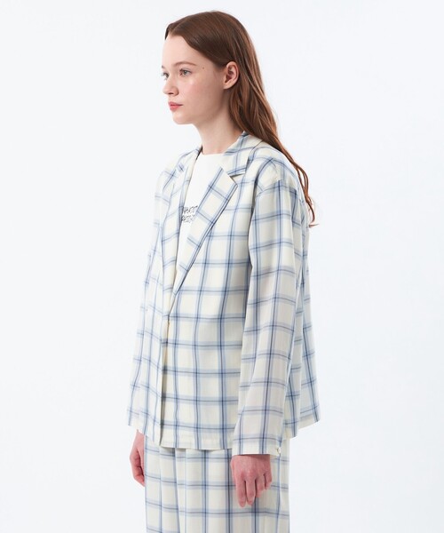 セール】チェックシャツジャケット（テーラードジャケット