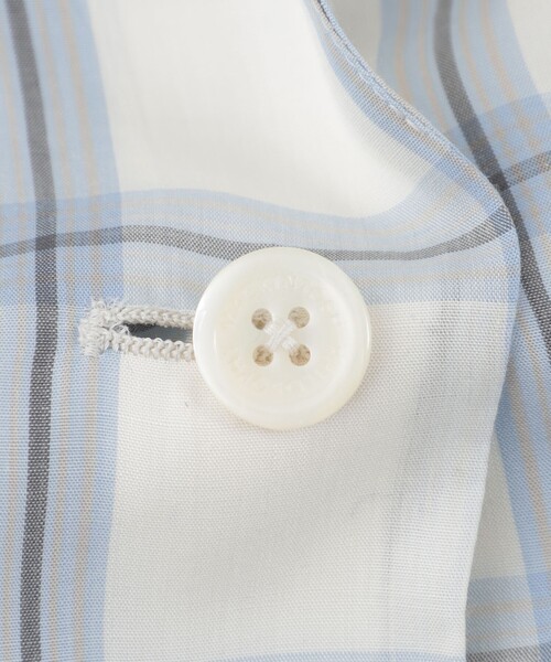 MACKINTOSH PHILOSOPHY(マッキントッシュ フィロソフィー)の「チェックシャツジャケット(テーラードジャケット・レディース・ダークネイビー/オフホワイト・38)」の9枚目の写真