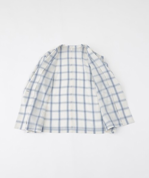 MACKINTOSH PHILOSOPHY(マッキントッシュ フィロソフィー)の「チェックシャツジャケット(テーラードジャケット・レディース・ダークネイビー/オフホワイト・38)」の10枚目の写真