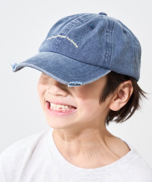 CIAOPANIC TYPY（チャオパニックティピー）の「【KIDS】ピグメントロゴ刺繍CAP（キャップ・キッズ・グリーン/レッド/ネイビー/アイボリー・ONE SIZE）」の4枚目の写真