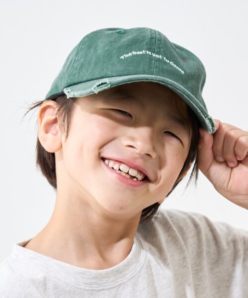 CIAOPANIC TYPY（チャオパニックティピー）の「【KIDS】ピグメントロゴ刺繍CAP（キャップ・キッズ・グリーン/レッド/ネイビー/アイボリー・ONE SIZE）」の16枚目の写真
