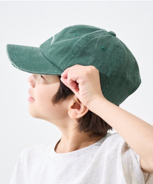 CIAOPANIC TYPY（チャオパニックティピー）の「【KIDS】ピグメントロゴ刺繍CAP（キャップ・キッズ・グリーン/レッド/ネイビー/アイボリー・ONE SIZE）」の15枚目の写真