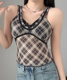 Check sheer camisole