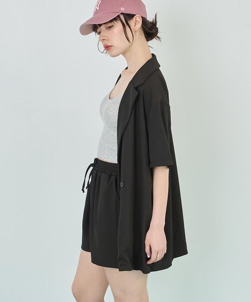 ANAP（アナップ）の「半袖 ジャケット & ショートパンツ セットアップ（セットアップ・レディース・ブラウン/ブラック・FREE）」の15枚目の写真