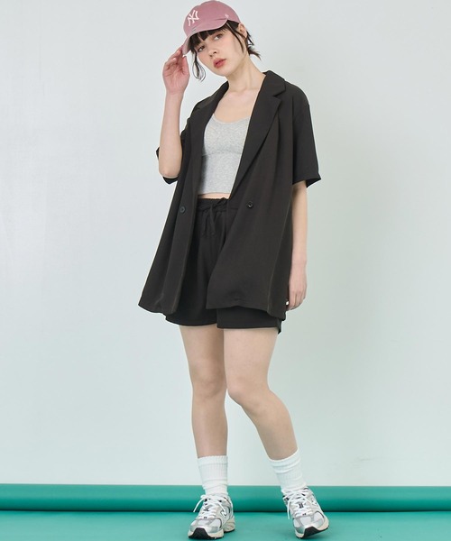 ANAP（アナップ）の「半袖 ジャケット & ショートパンツ セットアップ（セットアップ・レディース・ブラウン/ブラック・FREE）」の17枚目の写真