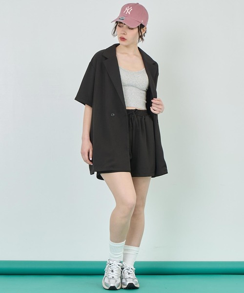 ANAP（アナップ）の「半袖 ジャケット & ショートパンツ セットアップ（セットアップ・レディース・ブラウン/ブラック・FREE）」の18枚目の写真