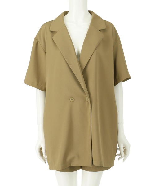 ANAP（アナップ）の「半袖 ジャケット & ショートパンツ セットアップ（セットアップ・レディース・ブラウン/ブラック・FREE）」の13枚目の写真