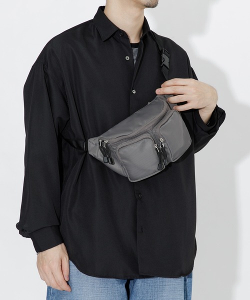 RODE SKO(ロデスコ)の「パラコードボディバッグ(ショルダーバッグ・メンズ・ブラック/グレー・ONE)」の4枚目の写真