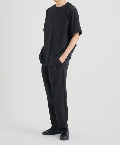 RAINMAKER（レインメーカー）の「【RAINMAKER/レインメーカー】PULL OVER S/S SHIRTEE（Tシャツ/カットソー・メンズ・グレー/ブラック・3/4）」の3枚目の写真