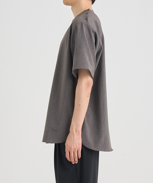 RAINMAKER（レインメーカー）の「【RAINMAKER/レインメーカー】PULL OVER S/S SHIRTEE（Tシャツ/カットソー・メンズ・グレー/ブラック・3/4）」の14枚目の写真