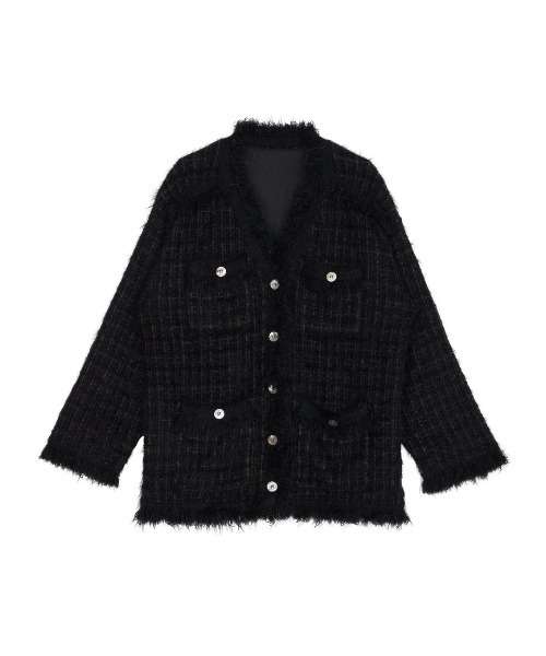 アメリヴィンテージ　ameri ジャケット　カーディガン TWEED FRINGE KNIT CARDIGAN（カーディガン/ボレロ）｜Ameri（アメリ