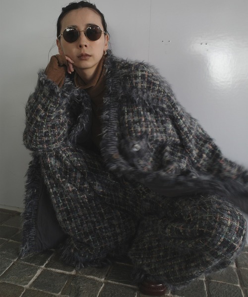 TWEED FRINGE KNIT CARDIGAN（カーディガン/ボレロ）｜Ameri（アメリ