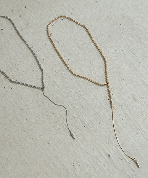 Bab（バブ）の「ボールチェーンデザインネックレス（ネックレス・レディース・シルバー/ゴールド・ONESIZE）」の2枚目の写真