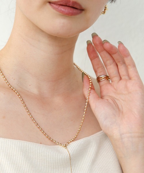 Bab（バブ）の「ボールチェーンデザインネックレス（ネックレス・レディース・シルバー/ゴールド・ONESIZE）」の14枚目の写真