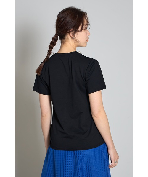 &. NOSTALGIA(アンドドットノスタルジア)の「パール付きTシャツ(Tシャツ/カットソー・レディース・オフホワイト/ブラック/ネイビー×ホワイト・M)」の11枚目の写真