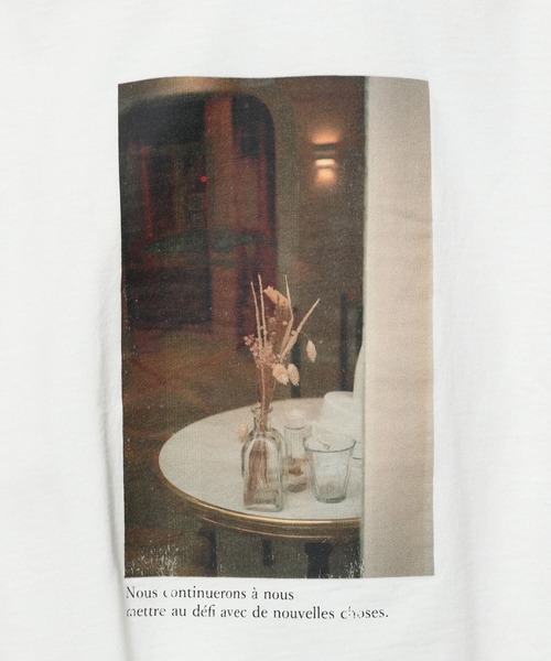 mysty woman（ミスティウーマン）の「フラワーモチーフTシャツ　572883（Tシャツ/カットソー・レディース・ホワイト系その他/グレー系その他/オフホワイト/グレー・FREE）」の11枚目の写真