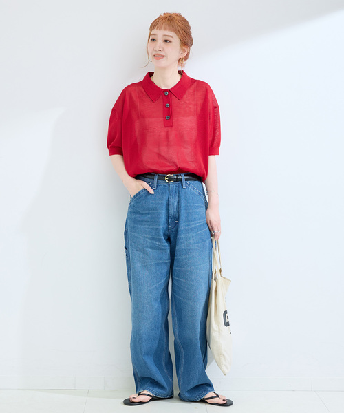 B.C STOCK(ベーセーストック)の「手洗い可 / シアースキッパープルオーバー(ニット/セーター・レディース・レッド/ブラック/アイボリー・FREE)」の16枚目の写真